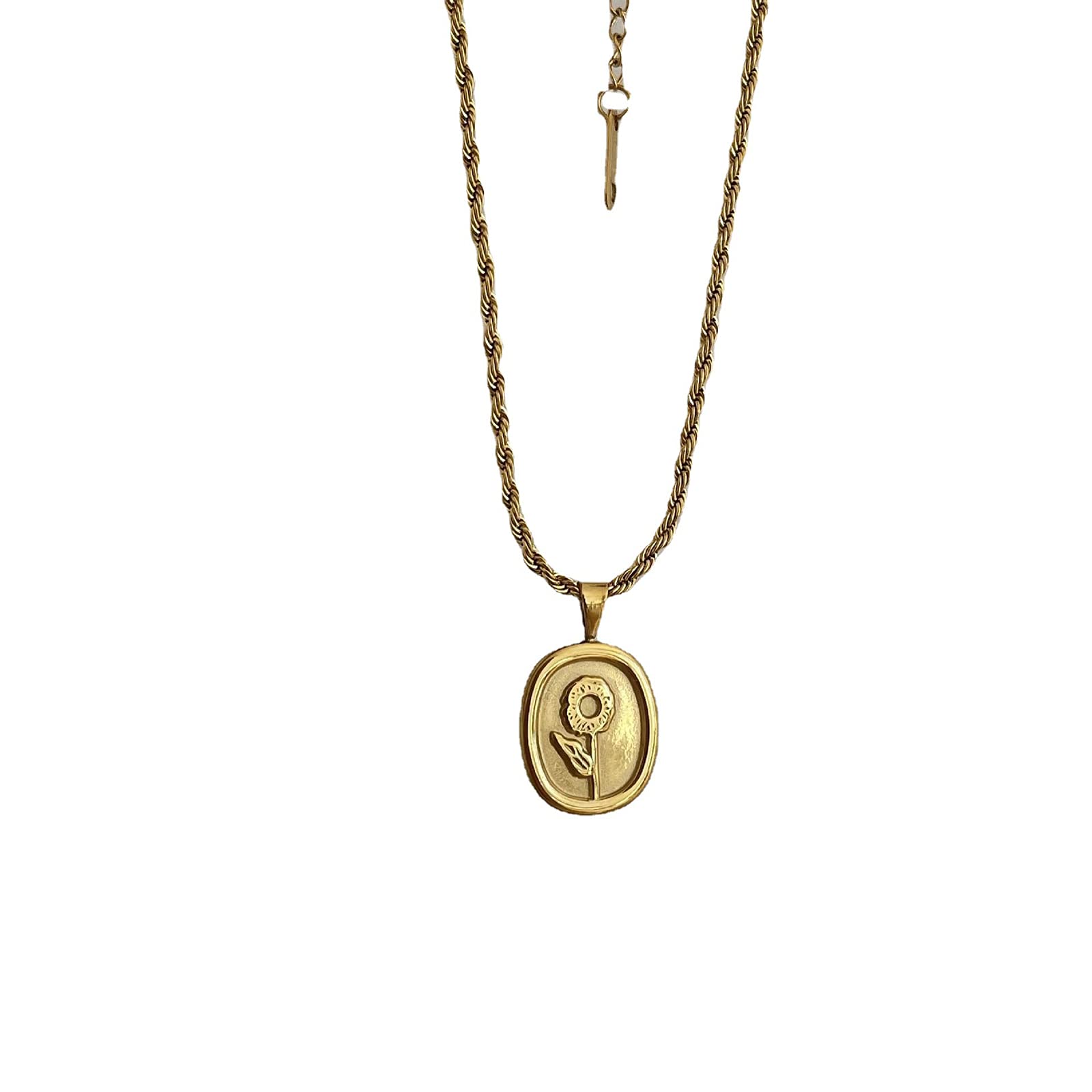 Collier acier au titane tulipe de haute qualité qui ne décolore pas