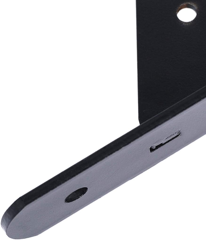Shelf Brackets,Brackets,Black Color/White Color 3mm Thick Metal Anti-Rust Triangle Support Frame Right Angle Wall Hanging Furniture Support Frame(Black Color,200 * 120 mm)