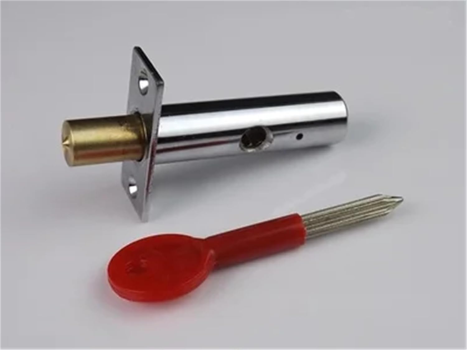 Stainless Steel Pipe Lock Invisible Mortise Door Furniture Hardware 1Pcs(A-60)