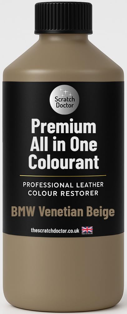 The Scratch Doctor All in One Leather Dye for BMW Self Seal Repair Paint for Leather Car Seats & Interior (Dakota Venetian Beige)
