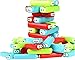 Bits and Pieces Happy Stackers Game Colorful Tower Stack Game Easy to Play Stacking Toy for Kids and Family Pre-School Daycare Center Toys for Ages 3 and Up, 2-4 Players