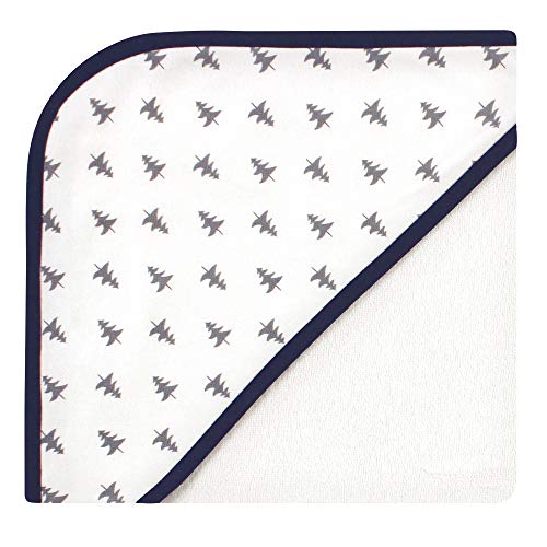 Image of Hudson Baby Unisex Baby Cotton Rich Hooded Towels, Blue Moose, One Size