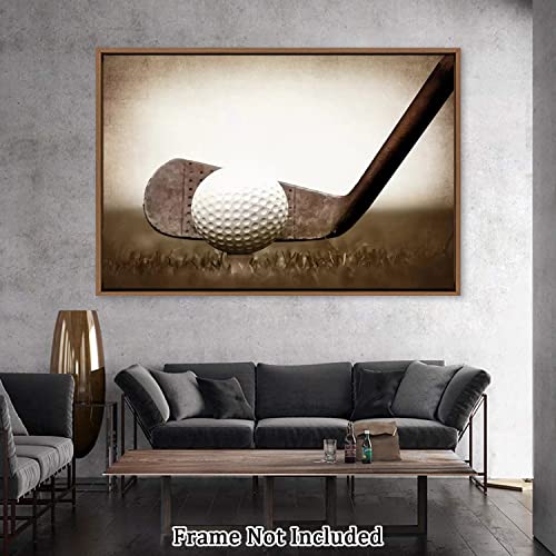 Eorntdy Canvas Wall Art Play Golf Canvas Print Artwork Sport Ball Wall Art Paintings Modern Picture Print Unframed For Living Room Dinning Room Bedroom Bathroom Home Decor 12X18Inch #TOP4