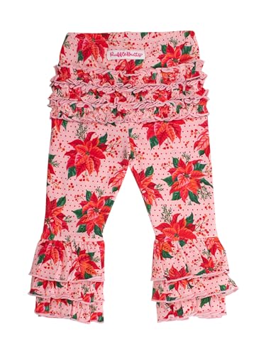 Image of RuffleButts Baby /Toddler Girls Stretchy Flare Pants w /Ruffles