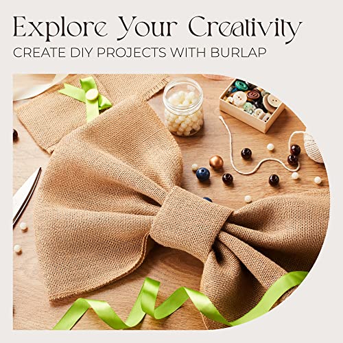 Designer Burlap Table Runner - For Farmhouse-Style Dining Room - Woven Jute Fabric Placemats Or Centerpieces - Rustic Home Decor For Coffee, Tea, & Outdoor Tables - Long Roll, 12 Inches X 10 Yards #TOP6