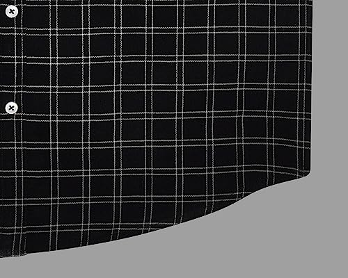 Image of GHPC Cottswool Winter Wear Woolen Windowpane Checks Full Sleeves Regular Fit Formal Shirt for Men