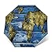 Paraguas Plegable Automático Impermeable Rompecabezas del Mapa del Mundo, Paraguas De Viaje Compacto A Prueba De Viento, Folding Umbrella, Dosel Reforzado, Mango Ergonómico