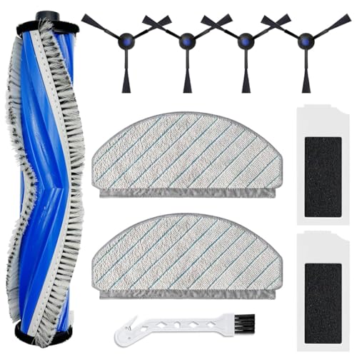 Image of HASTHIP 10Pcs Replenishment Kit, Replacement Parts for Ecovacs N20 Pro /N20 Robot, Vacuum Cleaner Replacement Accessories: Main Brush, 4 Side Brushes, 2 Mop Cloth, 2 Filters, Cleaning Detailing Brush