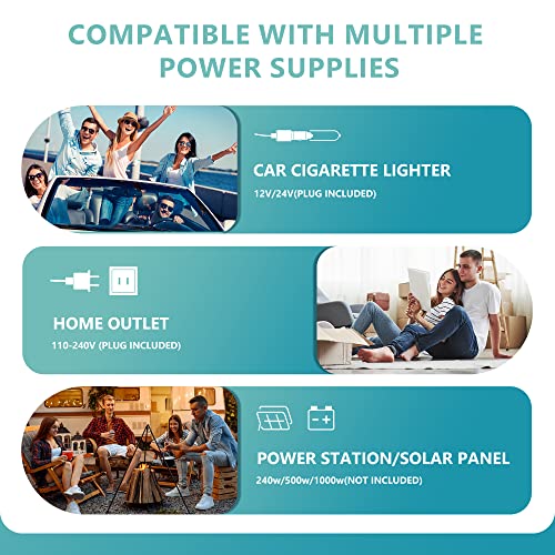 Euhomy 12 Volt Refrigerators, 21Liter(23Qt) Rv Refrigerator With 12/24V Dc & 110-240V Ac, Portable Refrigerator Freezer Fridge Cooler For Car, Rv, Camping, Travel, Fishing, Outdoor Use.(New) #TOP4