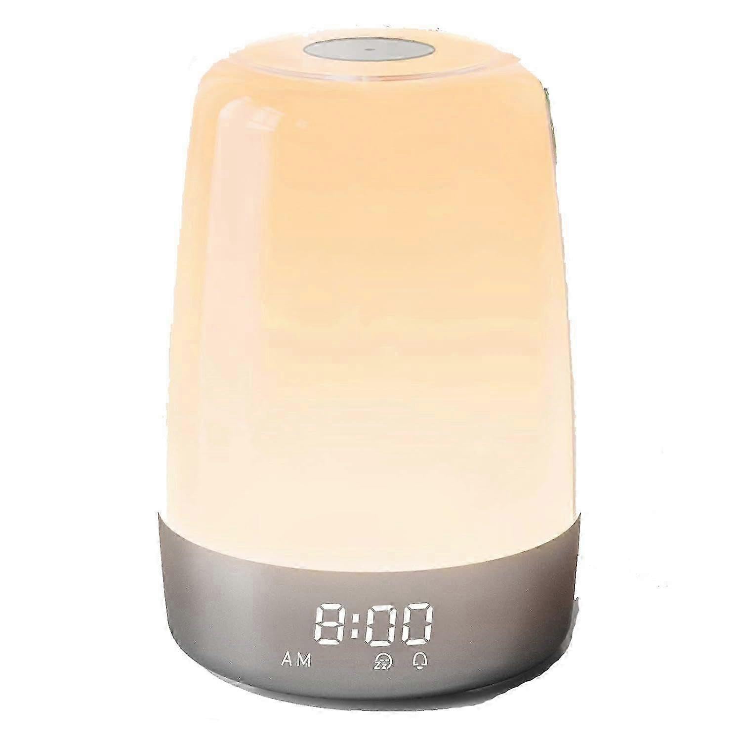 JOYHAPPST Sunrise Alarm Clock, Wake-Up Light Alarm Clock, 3 Ways Dimmable Modern Small Digital Bedside Lamp For Deep Sleepers