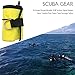 Hbaebdoo 1M Scuba Diving Inflatable Signal Buoy Visibility Float Signal Tube Sausage,Yellow
