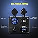 Nilight 4 in 1 ON OFF Charger Socket Panel Dual USB Charger Power Outlet LED Voltmeter Cigarette Lighter Socket LED On Off Rocker Toggle Switch for Truck Car Marine Boats RV, 2 Yeas Warranty