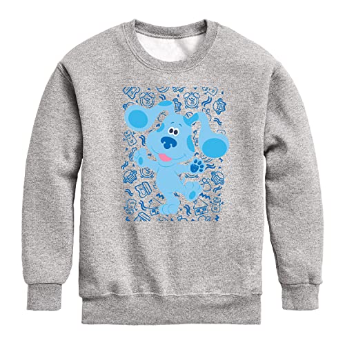 HYBRID APPAREL - Blue's Clues & You! - Blue Waves Hello - Toddler & Youth Crewneck Fleece Sweatshirt