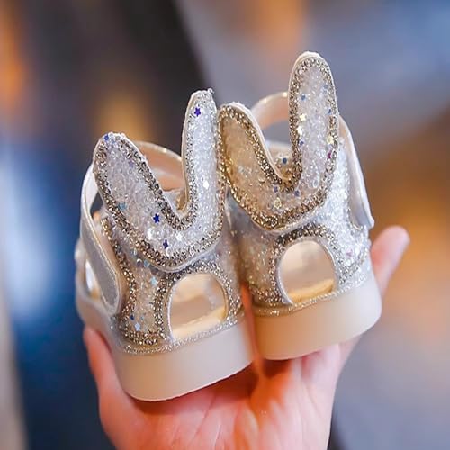 Baby Girl Summer Water Sandals Brick Rabbit Ears Open Toe Soft Bottom Sandals Little Child Beach Sparkingly Shoes4