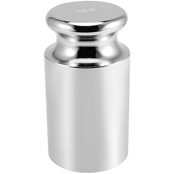 JEUIHAU 5000 Gram Calibration Weight,Class M1 High Precision Gram Weights,Calibration Weights for Digital Scale 5KG Scale Balance, Jewelry Scale,Chrome Finish