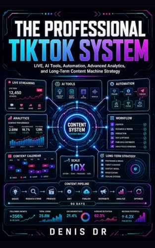 The Professional TikTok System: LIVE, AI Tools, Automation, Advanced Analytics, and Long-Term Content Machine Strategy (TikTok Mastery Series Book 10)