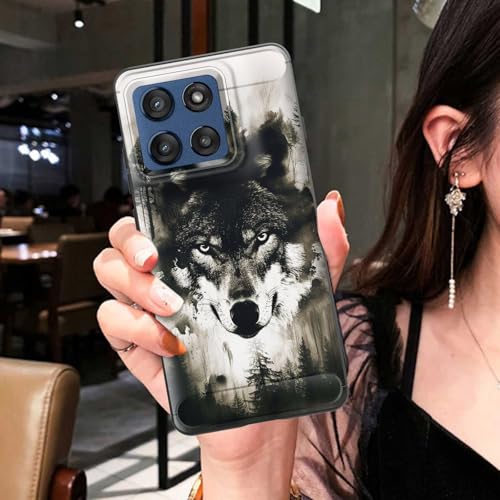 smauncucn for Moto Edge 2025 Case,Soft TPU Slim Fashion Anti-Fingerprint Non-Slip Protective Phone Case Cover for Motorola Moto Edge 2025,Wolf in the Forest - image 6