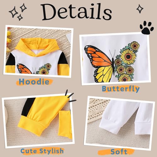 Image of Axumity Toddler Baby Girls Clothes Long-sleeve Tie Dye Hoodie Sweatshirt Pants Hooded Outfit Set