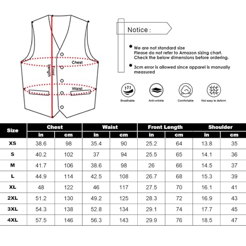 Bylunta Hunting Aged Mens Tweed Waistcoats Herringbone Vests Wedding Retro Casual Wool Business thumb #4