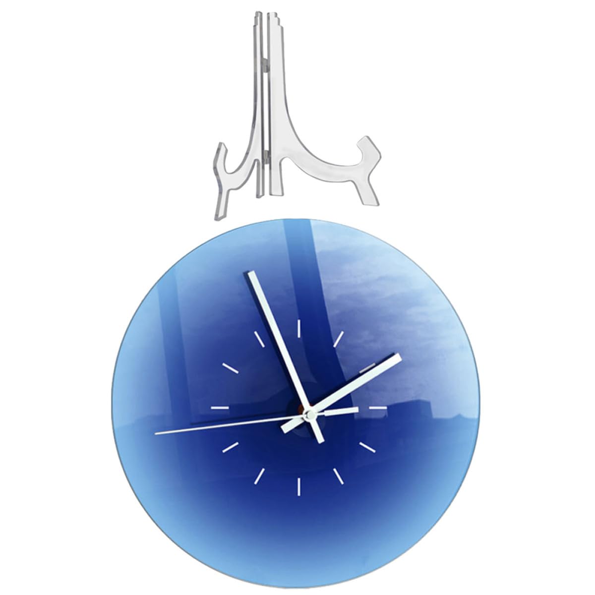 Horloge murale suspendue MAGICLULU en acrylique bleu, finitions précises et haute résistance