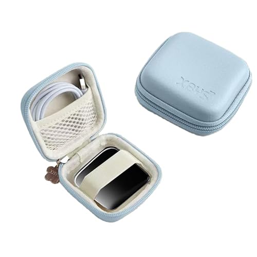 For Timekettle W4 Pro ケース カバー【JYJIEJIE】PU革 ケース 薄型 滑り止め 耐衝撃 防水 防塵 收納 全面保護 充電便利 防震 軽量小型 Timekettle W4 Pro 保護ケース (ブルー)