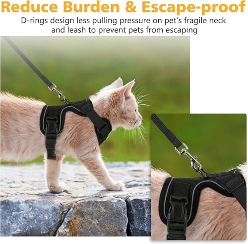 Puppy Harness and Leash Set Training, Harness and Leash Set, Adjustable Anti-Breakaway Rope with Vest, Pet Walking Gear (M)