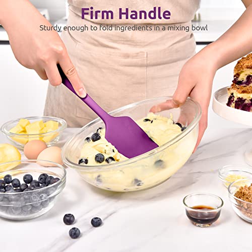 Image of U-Taste Silicone Large Spatula, 600ºF High Temp Bowl Scraper, 11.38 inch /Purple