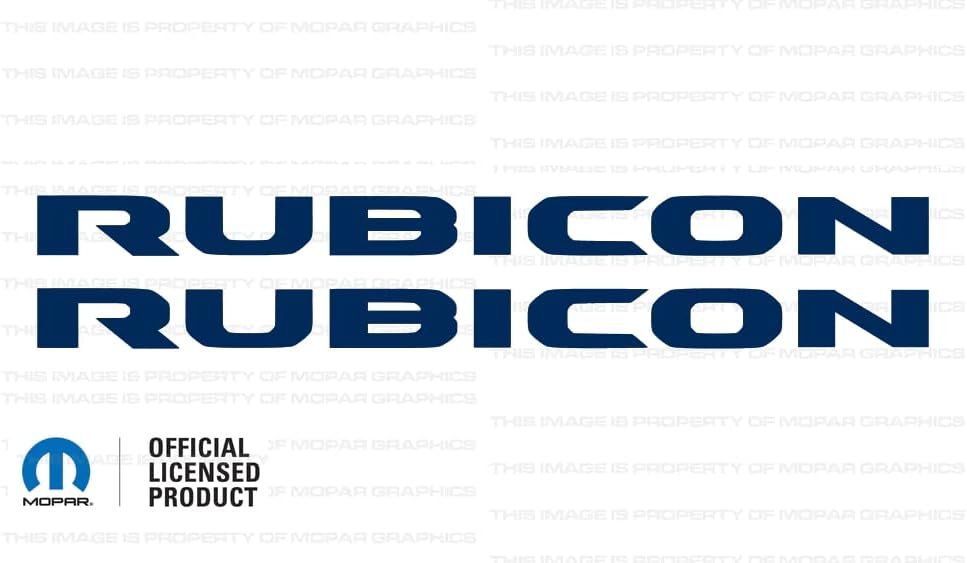 Decal Mods Rubicon Hood Graphic Decal/Sticker fits Jeep Wrangler/Gladiator JL/JT (2019-2024) Tan CTAN (Set of 2) | SJ1Y2