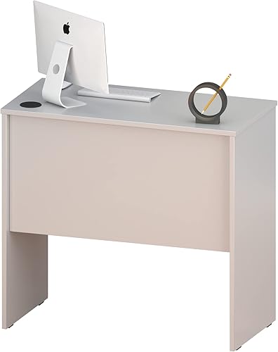 Miniatura 4 de Mesa de escritura para computadora de escritorio de oficina en casa de 31.5 pulgadas, fabricada en Estados Unidos, color blanco, 31 pulgadas