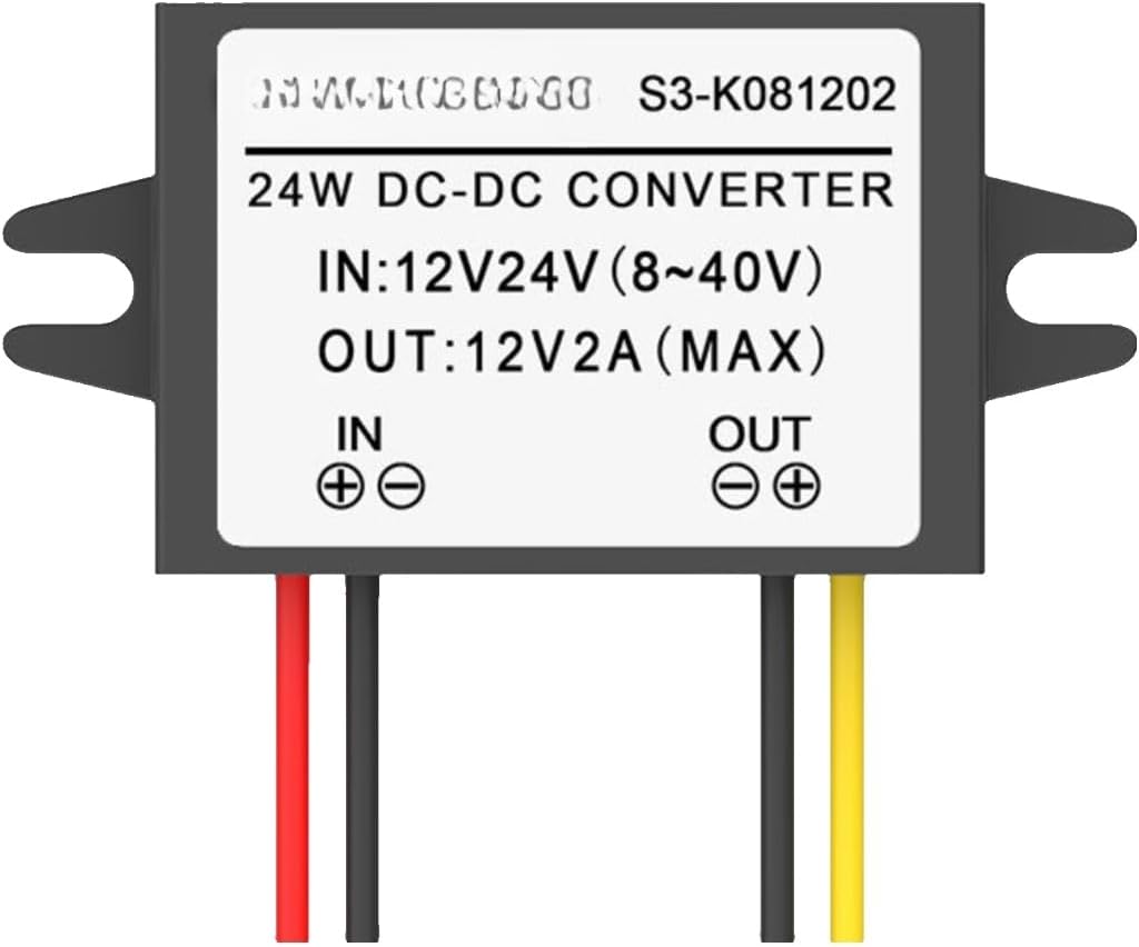 8~40V to 12V Power Converter 10V11V12V19V24V to Automotive Voltage Regulator Boost and Buck Module(8-40V to 12V 3A)