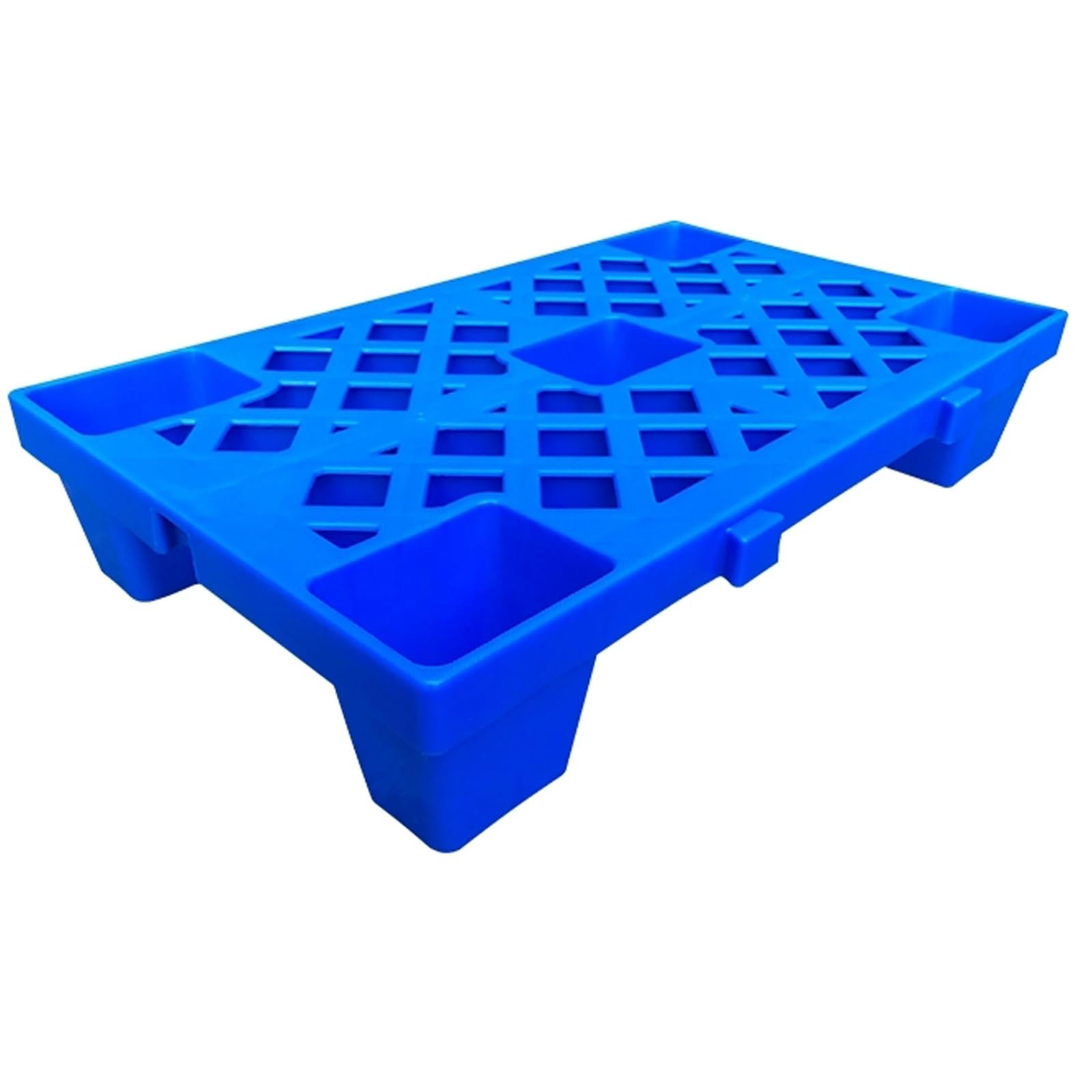 Pallet impilabili in plastica leggera HDPE resistente all'umidità, capacità di carico statica, ideale per garage, magazzini, cantine, magazzini, cantine, stoccaggio (blu, 40 x 40 x 10 cm)