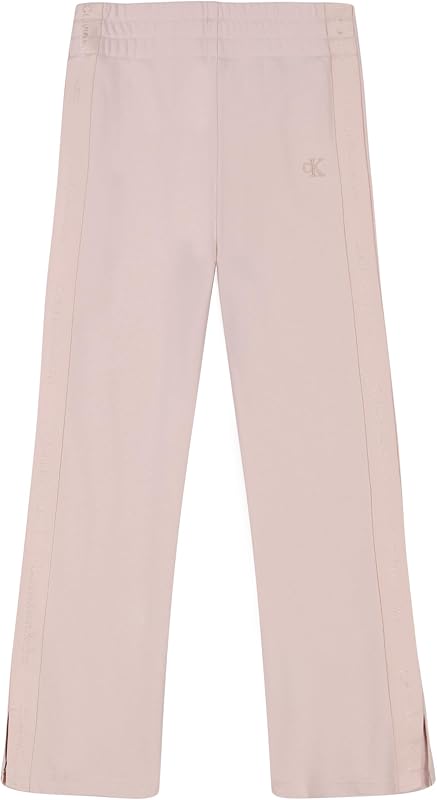 Calvin Klein Girls' Soft Fleece Logo Sweatpants, Comfortable Fit and Elastic Waistband