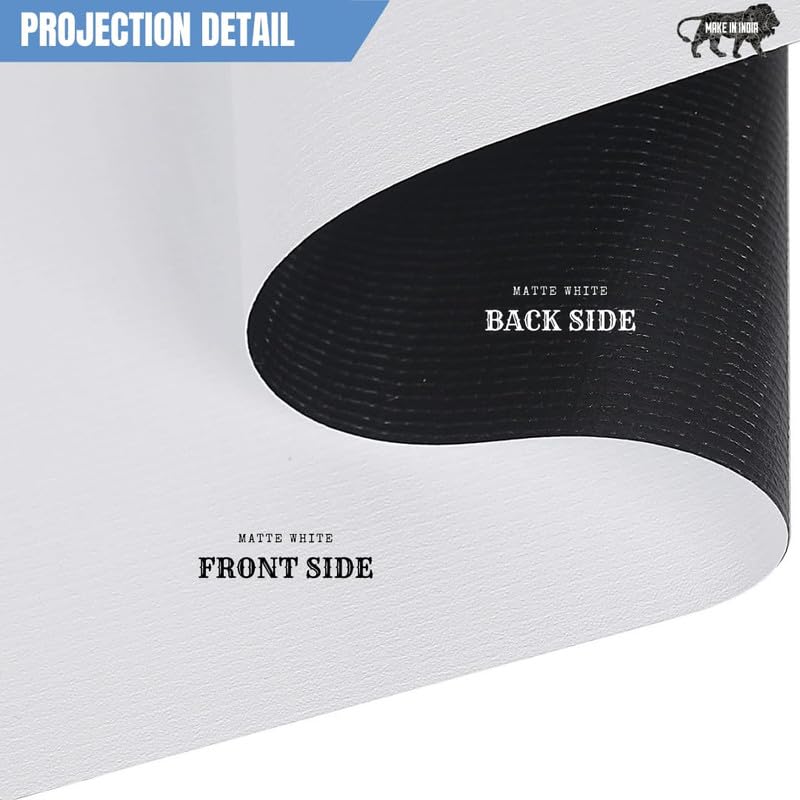 Image of Spline Tripod Type Matt White Projector Screen, 4 Ft. x 4 Ft., Supports Ultra HD Active 3D-4K Ready Viewing Technology, with Stand(White) Recently launched#3