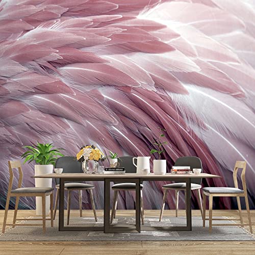 Wxhfm - Modern Feather Velvet Wallpaper Kids Bedroom Wall Mural Nursery Large Adhesive Fabric Trendy Room Decor - 91"X65"（Not Peel And Stick） #TOP2