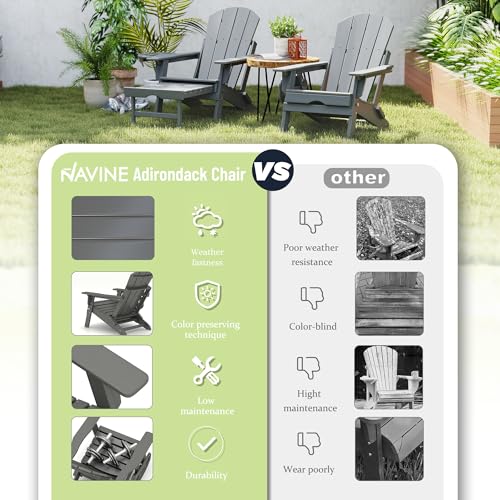 Navine Adjustable Adirondack Chair With Retractable Ottoman Set Of 2 thumb #4