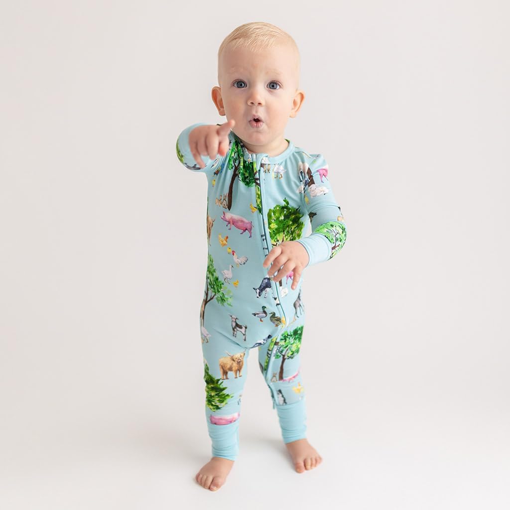 Posh Peanut Convertible Baby Sleepers - Boys Footless Baby Pajamas with 2 Way Zipper for Easy Diaper Changes - Brayden, 9-12 Months - Image 3