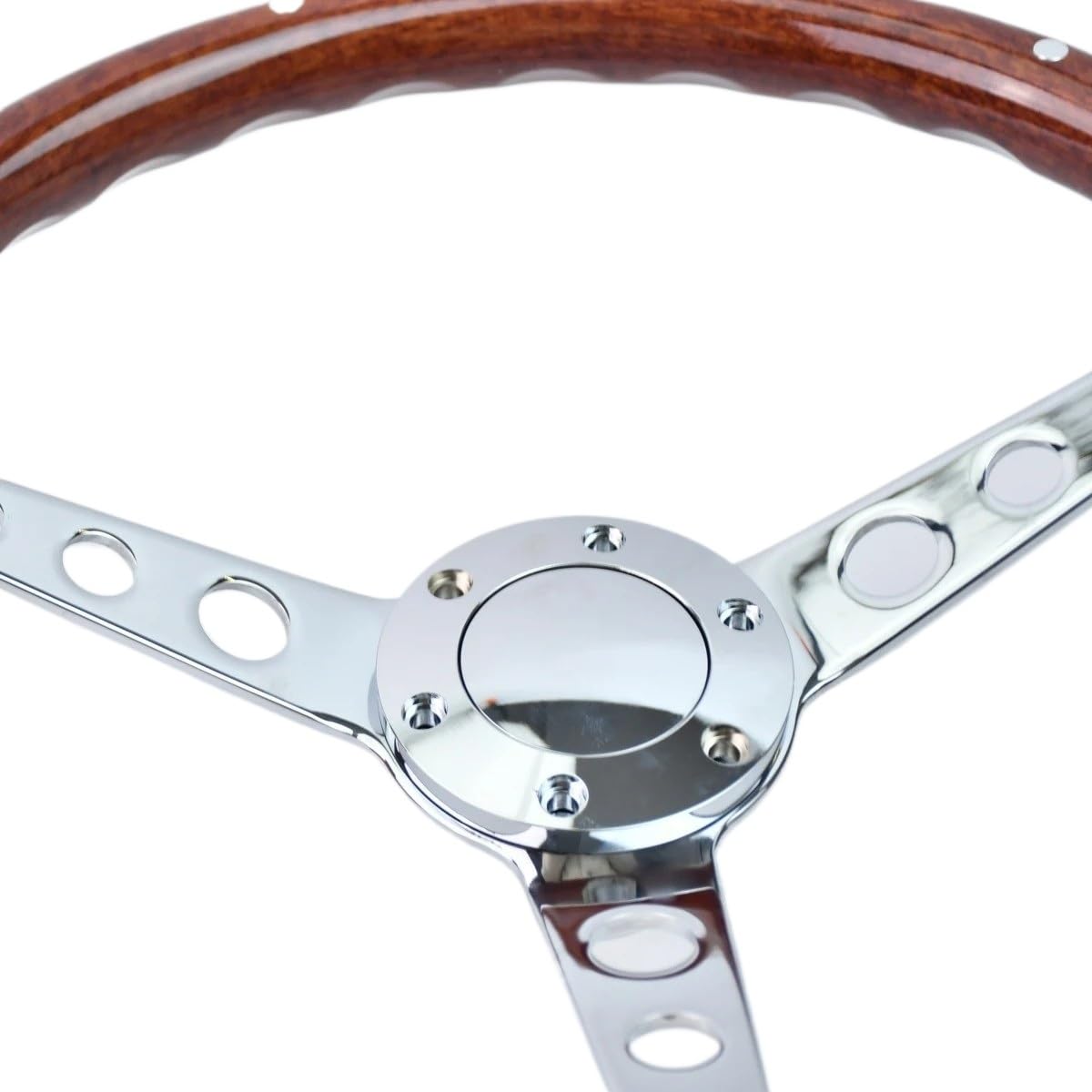 IBNA Volante da Corsa Staffa per Volante in ABS con Foro Rotondo da 380 Mm con Rivetti