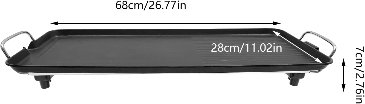 ZHISHUAI- 1500W Electric Barbecue Grill, Portable Outdoor Camping Backyard Barbecue Grill, Adjustable Temperature 32-482℉,for Kitchen Indoor Outdoor Party