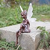 🌠【 Hochwertiges garten dekoration figuren Harzmaterial】Wir bestehen darauf, die hochwertigsten Materialien zu verwenden, um seine Haltbarkeit zu gewährleisten. Aus Harzmaterial, langlebig, langlebig, sicher und ungiftig, ist unsere sitzende Feenstatue mit einem UV-beständigen Finish, einem echten Stoffblumenblattrock und gestanzten Metallflügeln versehen. für jeden geeignet, die Details der Skulptur werden Sie überraschen. Größe: 22xcm.