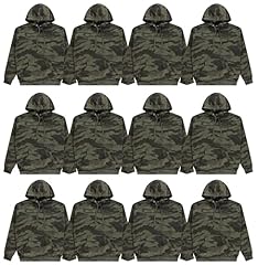 12 Pack Green Camo Hoodies