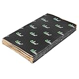 uxcell 17pcs 80mil 18sqft Car Sound Deadener Heat Insulation Mat Butyl Pad Damping Self Adhesive Deadening Material Door Roof Floor Sound Barrier Black