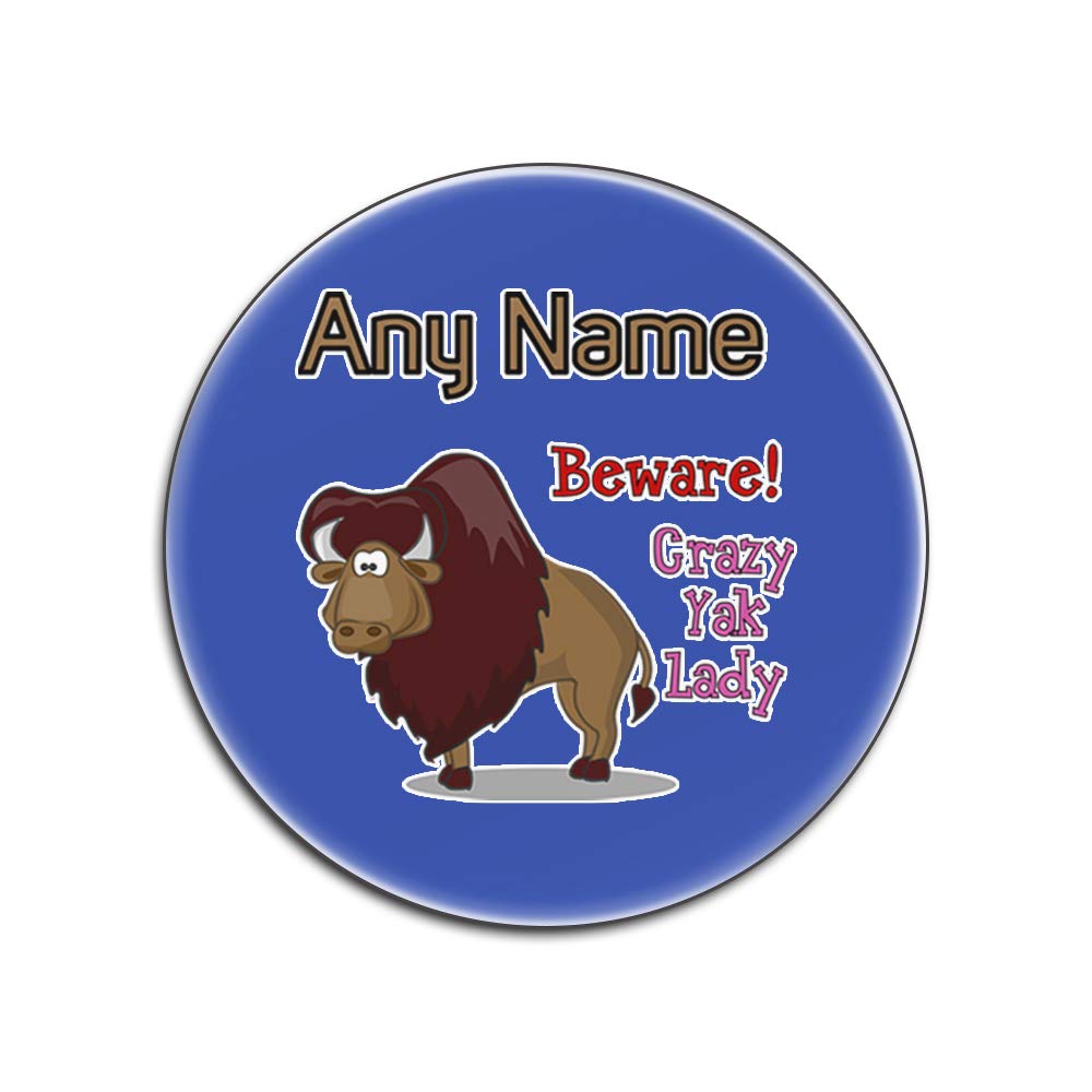 Sous-verres Crazy Yak Lady ronds pour éviter les taches