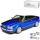 audi 80 blauer rauch Aus Resin mit Plastikteilen A-U-D-I 80 B4 Cabrio Kingfisher Blau 1991-1995 Nr 825 1/18 Otto Mobile Modell Auto