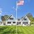 AMOPA Flag Poles for Outside House Inground - 25 Ft Super Thick Flag Pole Kit - Heavy Duty Aluminum Flagpole with 3x5 American Flag - Outdoor Sectional Flagpoles for Yard, Residential, and Commercial