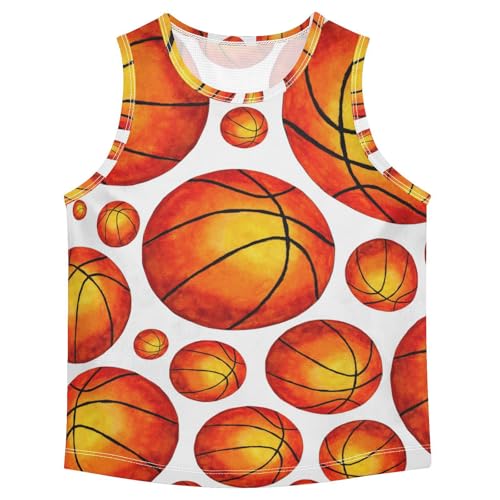 susiyo Basketball Sport Ball Boys Sleeveless Tank Top Toddler Athletic T Shirts