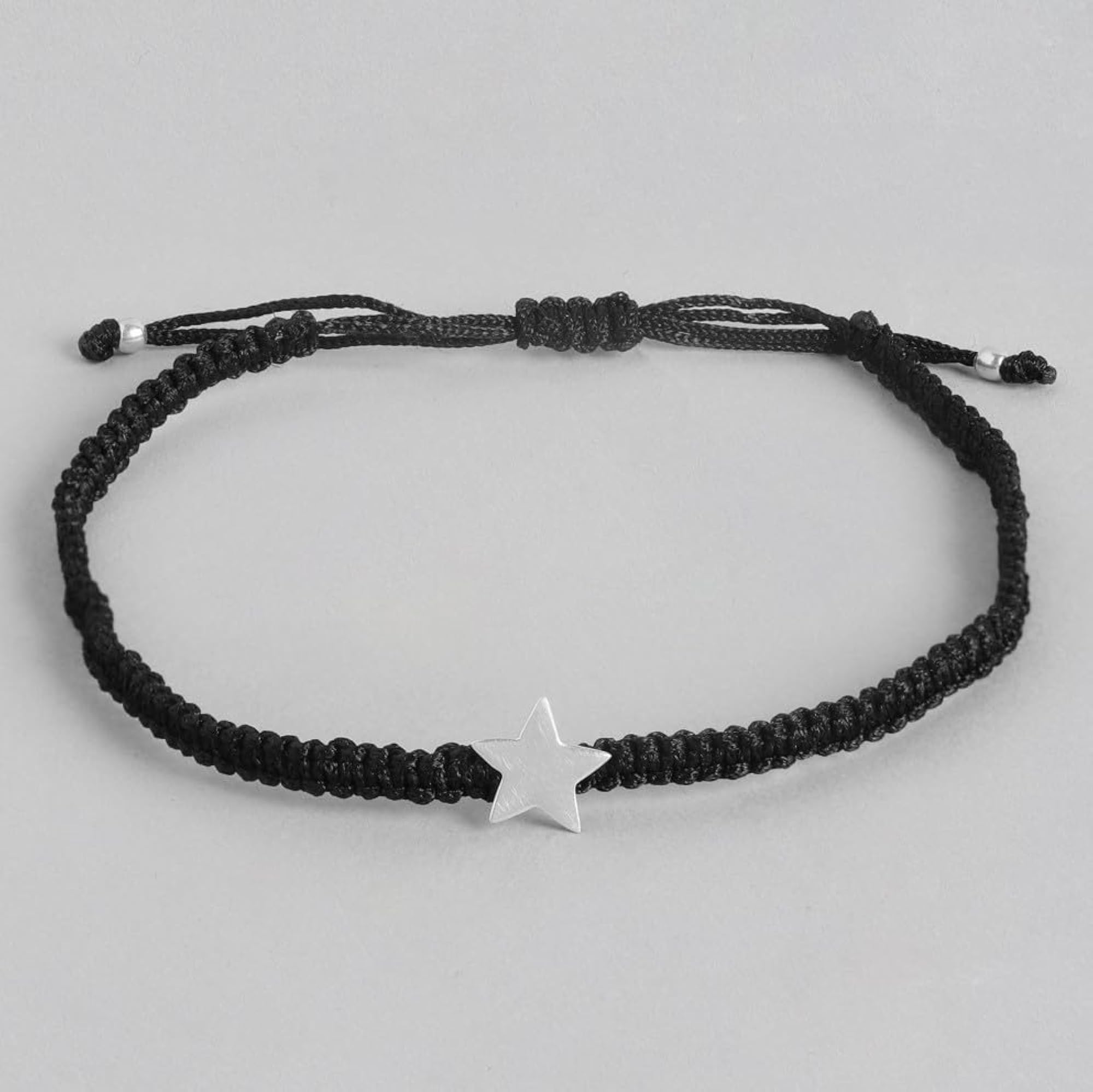 925 Silver Star Rhodium Plated Anklet