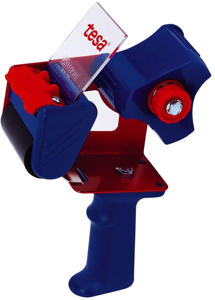 tesapack® PROMO mocna taśma pakowa w zestawie z dyspenserem – taśma samoprzylepna z aplikatorem tesapack® – ciche odwijanie – duża wytrzymałość – do ciężkich paczek