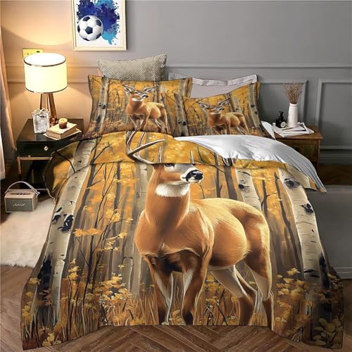Housse de couette cerf 135x200 microfibre imprimé 3D - 6