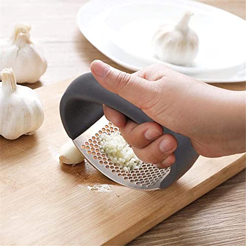 Espremedor Amassador Triturador De Alho Manual Cozinha Inox Ralador de Alho
