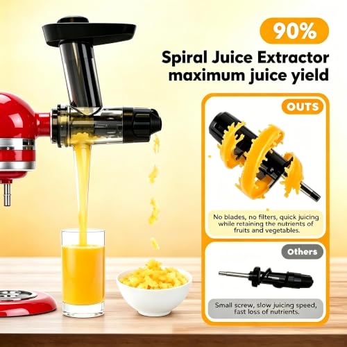 Fedowal Juicer Attachment for Kitchen aid Stand Mixers, Large Feed Chute - image 2